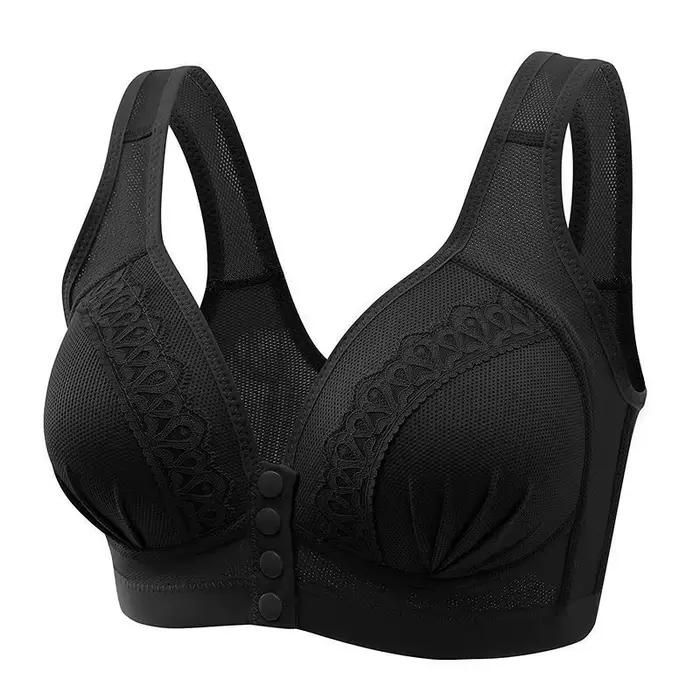 Soutien-gorge à armatures pour maman d'âge moyen, respirant, confortable, sans poitrine, avec bouton