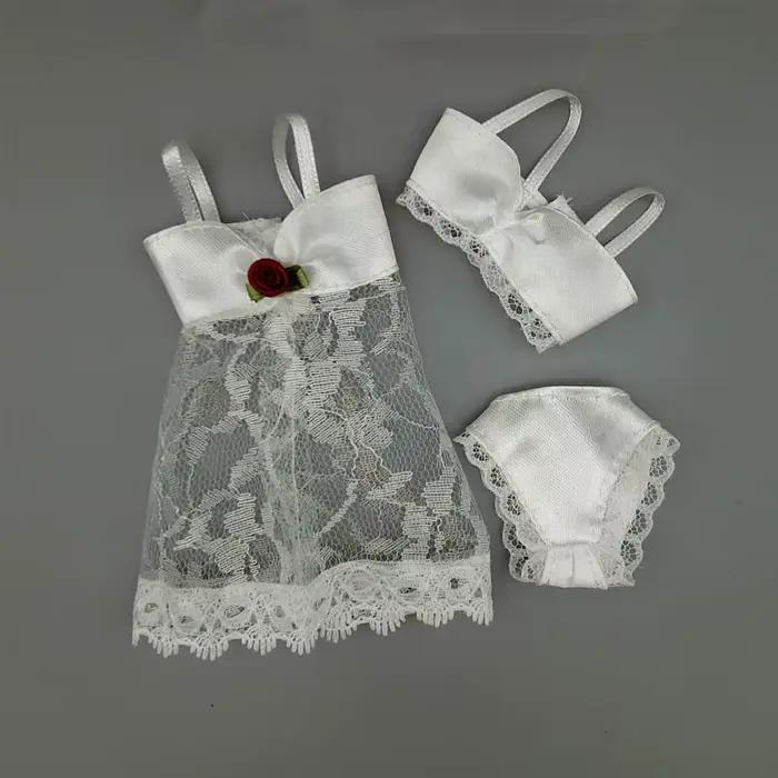 Ensemble pyjama en dentelle pour poupées Barbie, vêtements de nuit, lingerie, robes longues, accesso