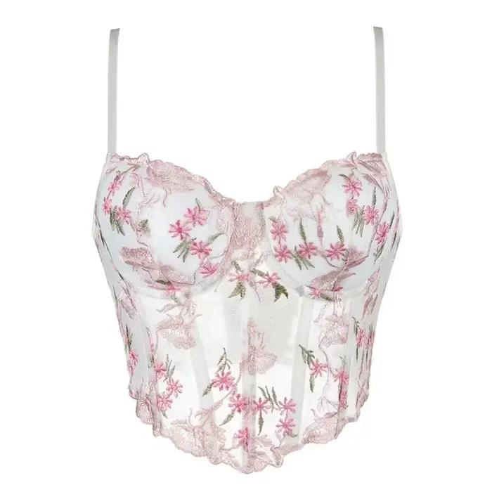 Corsets à motifs brodés pour femmes, haut court, amincissant, modelant le corps, Lingerie, grande ta