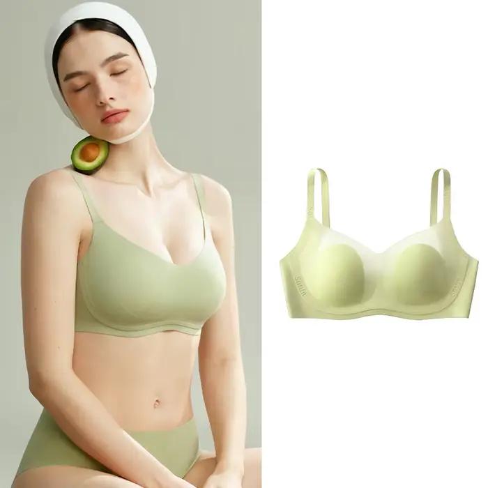 SUJIIN soutien-gorge sans fil pour gros seins femmes Push-Up couverture complète grande taille souti