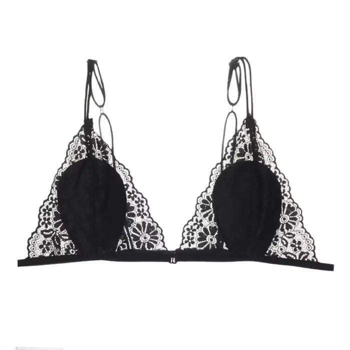 Soutien-gorge Sexy coupe Triangle français pour femmes, avec petite poitrine, bretelles fines en den