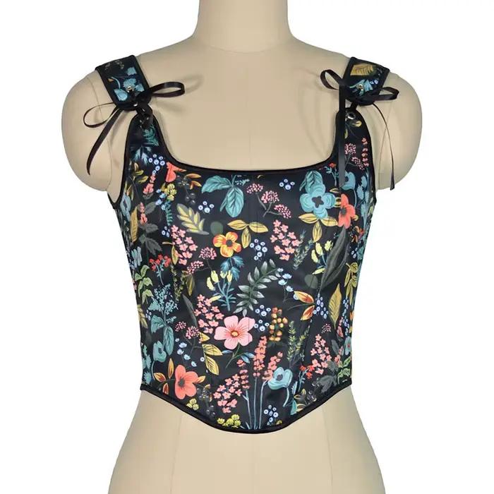 Bustiers vintage sur le buste pour femmes, corset abdominal, crops push-up, os du corps, rassembleme