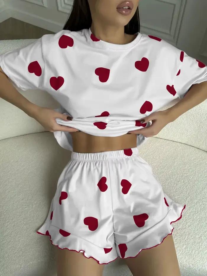 Ensemble de pyjama pour femme, pyjamas d'été pour femme, vêtements de nuit pour femme, ensembles ass