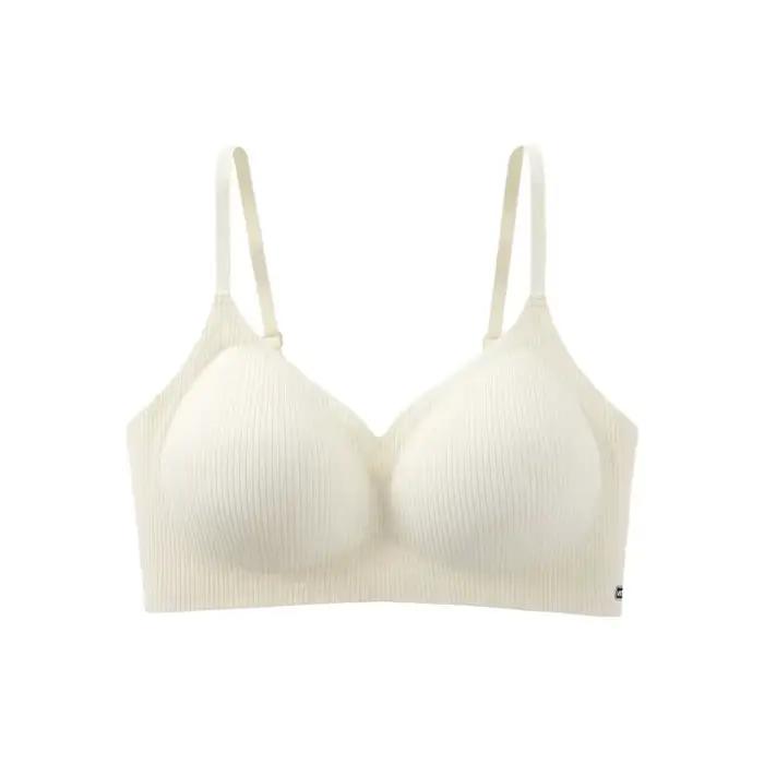Soutien-gorge invisible respirant à armatures pour femme, à fines bretelles sans couture, avec effet