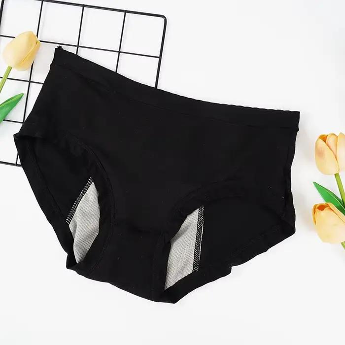 Culotte en coton imperméable pour femme, sous-vêtement menstruel, culotte physiologique, slip menstr