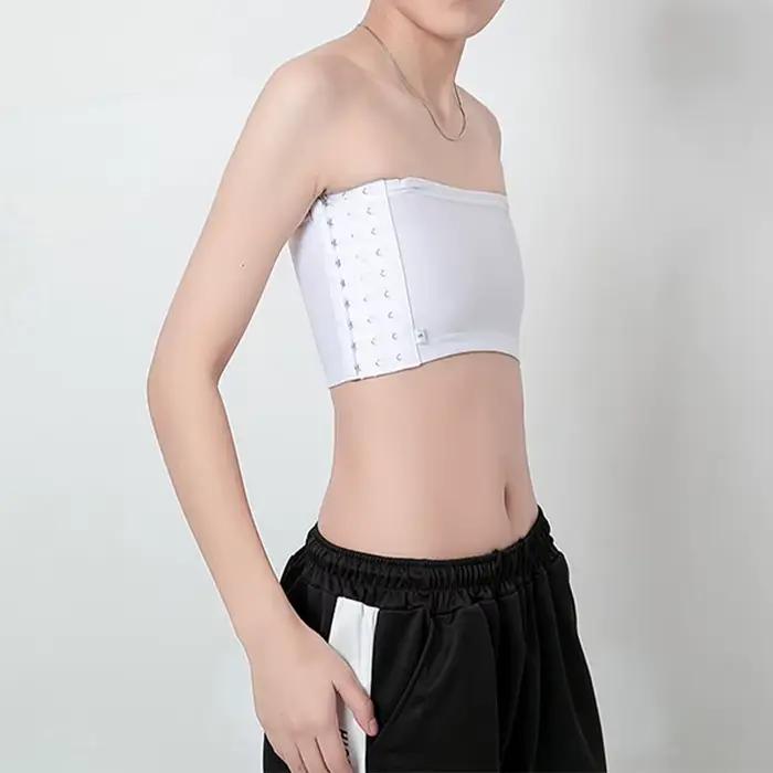 Femmes poitrine liant lesbienne Trans haut court plat poitrine liant soutien-gorge Les Corset extens