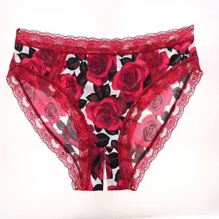 1pc Lingerie sous-vêtements femmes arc nouvelle dentelle culottes slips taille basse solide point co