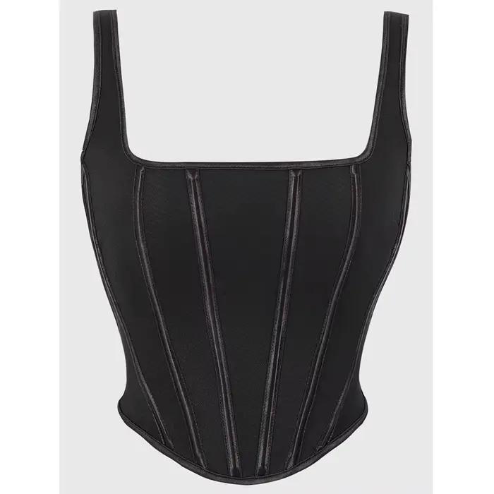 Sexy femmes Corset débardeur élégant rouge bandoulière Bustier culture hauts Camis Vintage gothique 