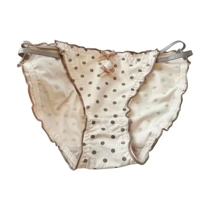 Culottes en modal à pois avec nœud mignon et bretelles élastiques – Douces et confortables pour femm