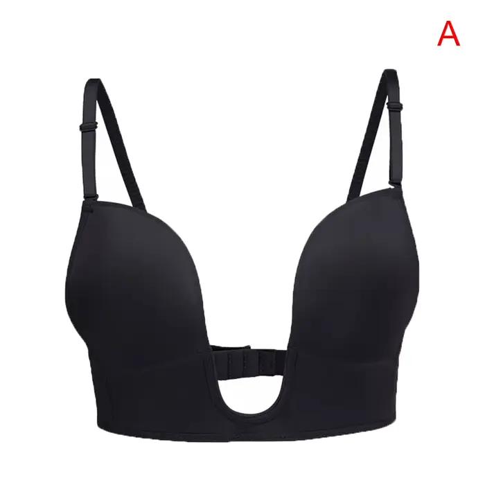 Soutien-gorge plongeant en forme de U profond, dos bas, sans fil, sous-vêtements pour femmes, Linger
