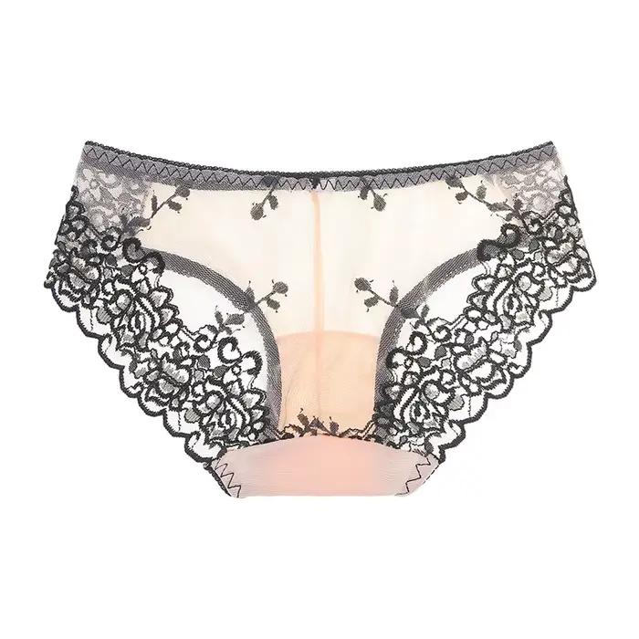 BANNIROU – culotte en maille brodée pour femme, sous-vêtement Sexy en dentelle, nouvelle collection 
