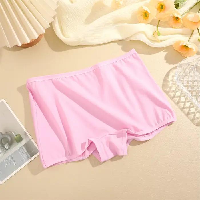 Femmes sans couture Mide Rise culottes sous-vêtements en coton femmes Boxer pantalon mode sans coutu