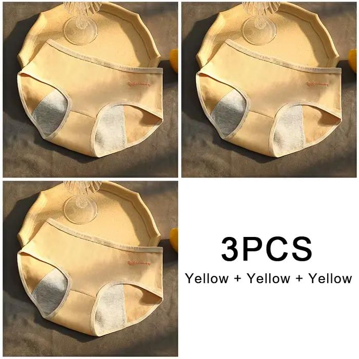 3 pièces/ensemble période menstruelle culottes femmes coton doux étanche période caleçon respirant f