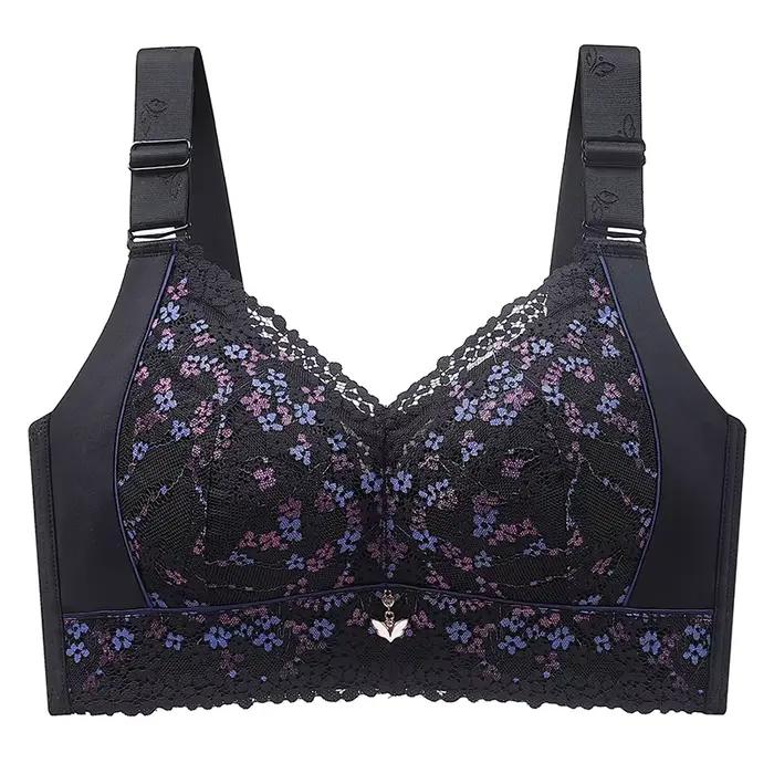Soutien-gorge minimiseur en dentelle sans fil pour femmes, grande taille, Non rembourré, bonnet comp