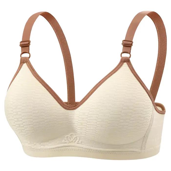 Lingerie de petite taille pour femmes, sans armatures, couleurs contrastées, respirant, doux, Suppor