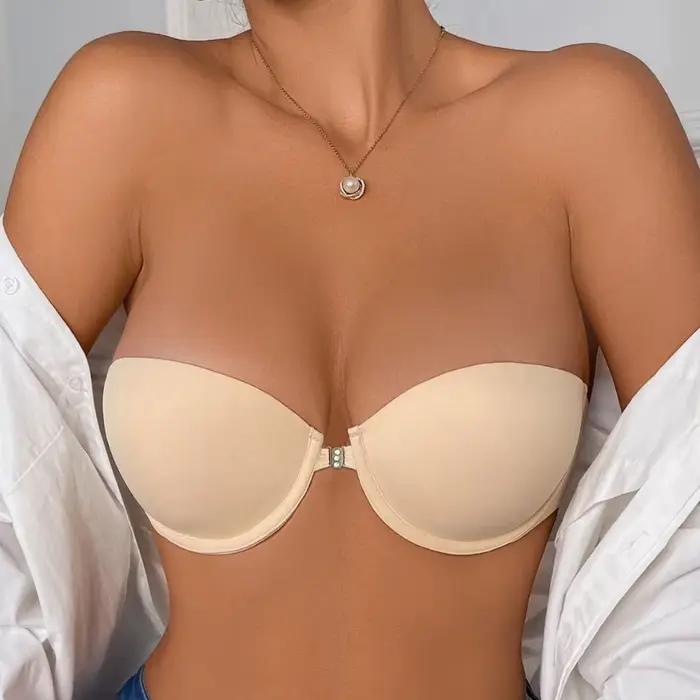 BEAUWEAR fermeture avant Demi soutien-gorge pour femme plaine Invisible T-shirt soutien-gorge sans b