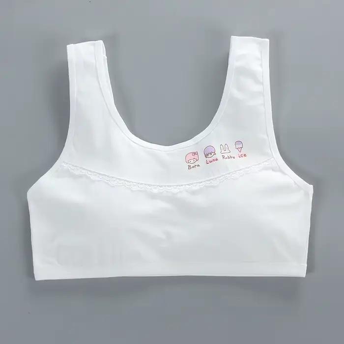 Soutien-gorge élastique en coton pour adolescentes, 8-18 ans, puberté, sans fil, sous-vêtements de s
