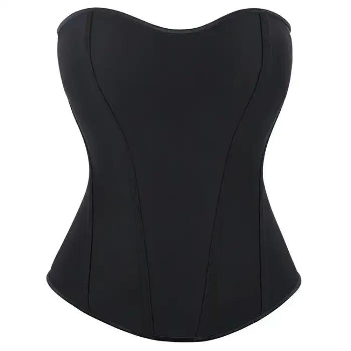 Sexy femmes Corsets Bustiers haut Style Vintage Corselet surbuste Sexy à lacets fermeture éclair Cor