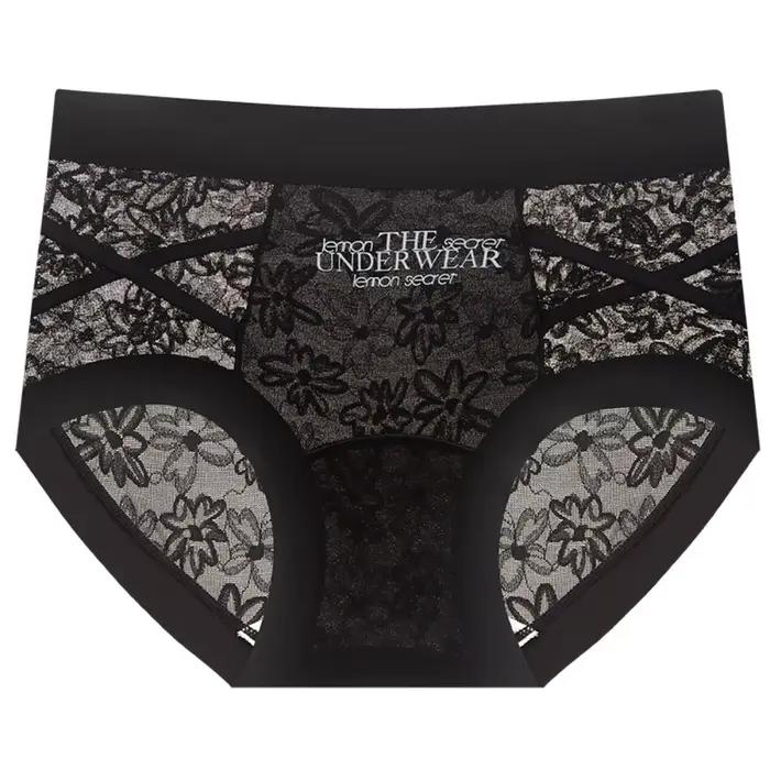 Culottes en dentelle style français, patchwork en maille, satin et soie, taille basse, sous-vêtement