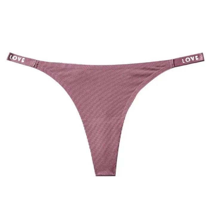 Culotte en soie glacée de couleur unie, taille basse, entrejambe en coton pour femmes, Lingerie fémi