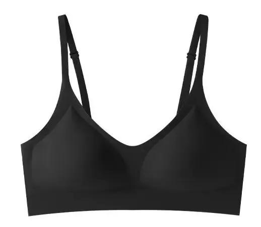 Soutien-gorge femme en soie glacée sans couture, effet minimisant pour grandes poitrines, style push