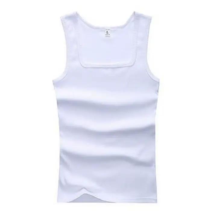 Offre spéciale été hommes vêtements femmes basique élastique débardeur pur coton sans manches hommes