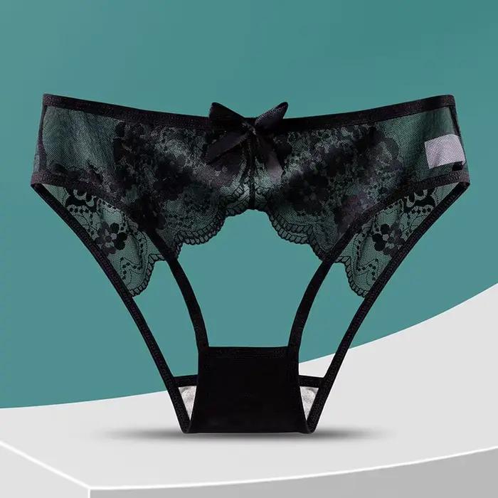 Lingerie transparente pour femme, lingerie ajourée, sous-vêtements féminins charmants, culottes et s