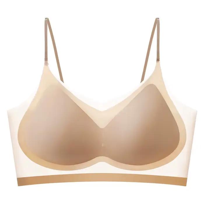 Soutien-gorge Ultra-fin et respirant en soie glacée pour femmes, Bustier, sous-vêtements sans coutur