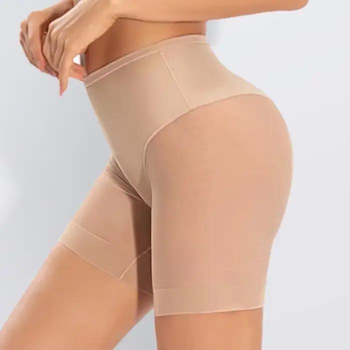 Femmes culottes minces taille haute ventre pantalon maille sous-vêtements amincissants Shapewear nou