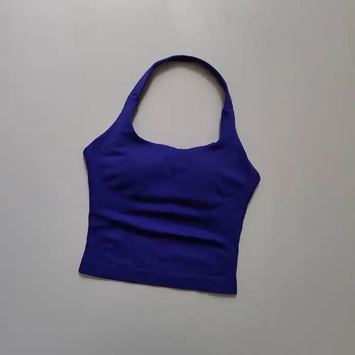 Soutien-gorge de sport de Yoga sans couture, dos croisé, résistant aux chocs, pour entraînement, Fit