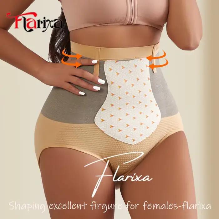 Flarixa sans couture ventre contrôle culottes femmes taille haute slips thermique combustion des gra