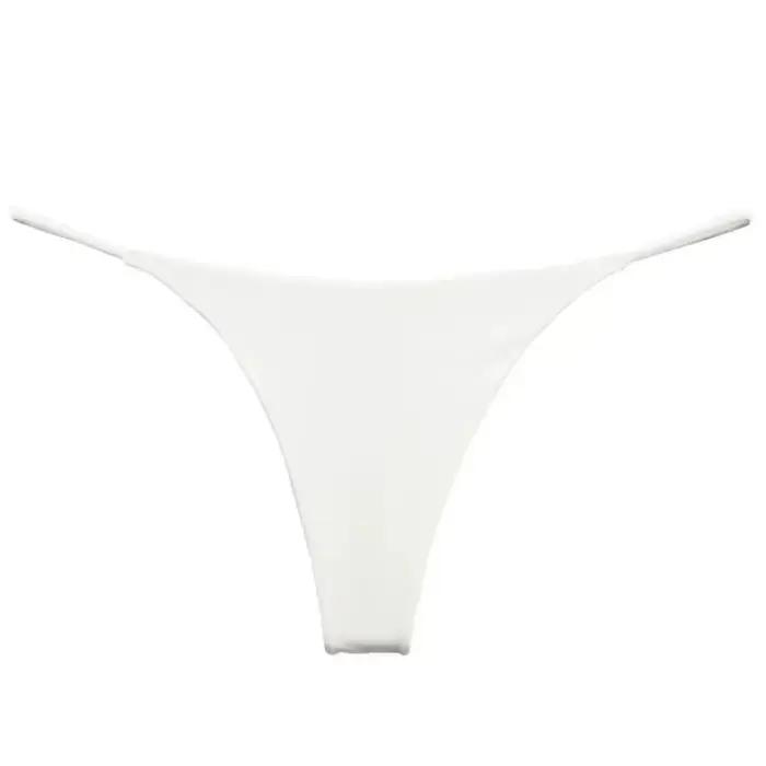 Femmes Sexy taille basse sous-vêtements en string couleur Pure respirant sans couture String mince d