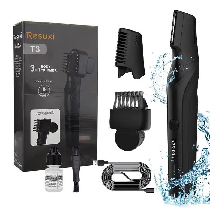 RESUXI T3 hommes 3 en 1 multifonctionnel électrique corps tondeuse lavable pour tout le corps rasoir