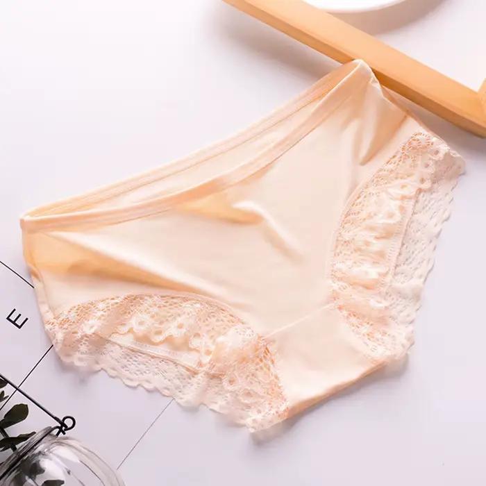 Culotte en Coton pour Femme, Sous-Vêtement Confortable, de Haute Qualité, en Dentelle Modal, Mi-audi
