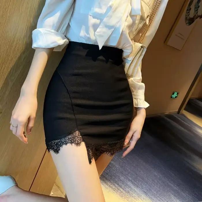 Jupes Patchwork Sexy pour Femmes, CoAdvantages, Jupe Femme Noire, Haute Qualité, Luxe, Élégant, Esth