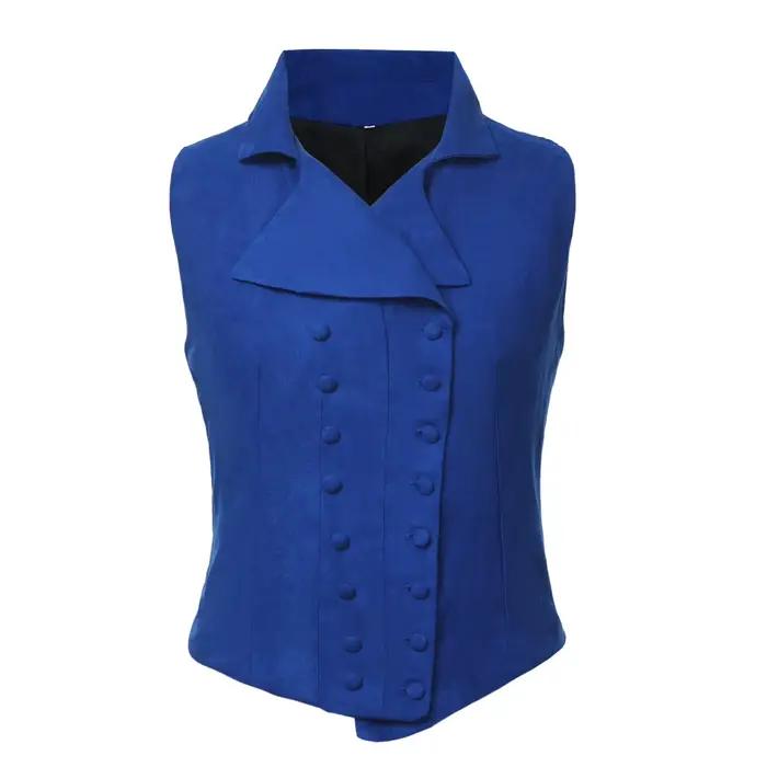 Gilet victorien pour femmes, Renaissance médiévale, col en v, Double boutonnage, Corset