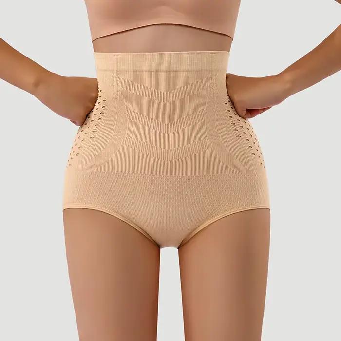 Culotte gainante taille haute fine pour femme, respirante, effet ventre plat et rehaussement des fes