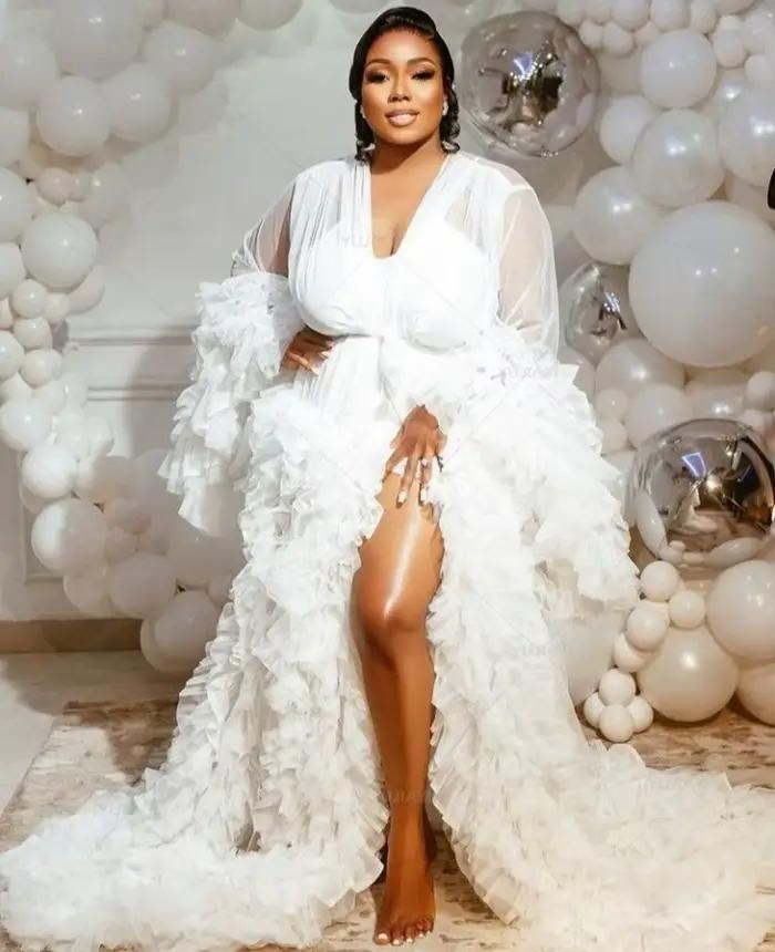 Robe Longue en Tulle pour Femme, Vêtements de Nuit Bouffants, Tenue de ixPréChristophe