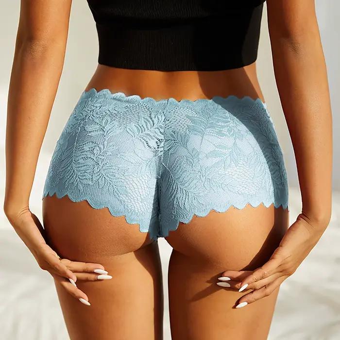 Culotte la plus sexy pour femmes, Lingerie Sexy en dentelle, culotte florale Sexy, taille basse, sou
