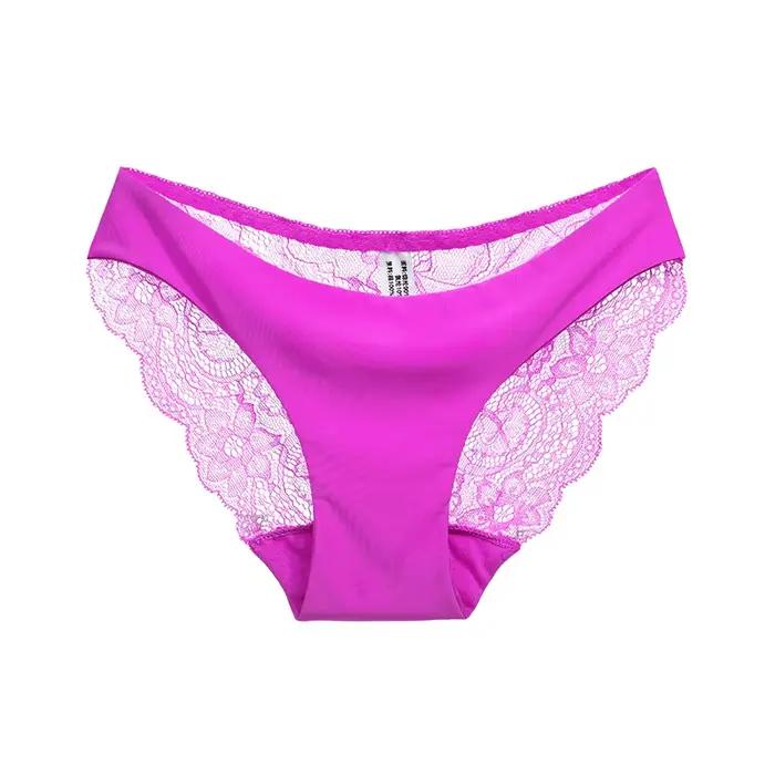 Slip Sexy pour femmes, sous-vêtements en dentelle, culotte Invisible, Lingerie intime, respirant, sa