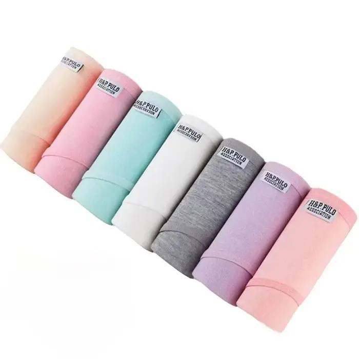 7 pièces femme culottes pour sous-vêtements 100% coton Sexy respirant doux Lingerie femme slips fill