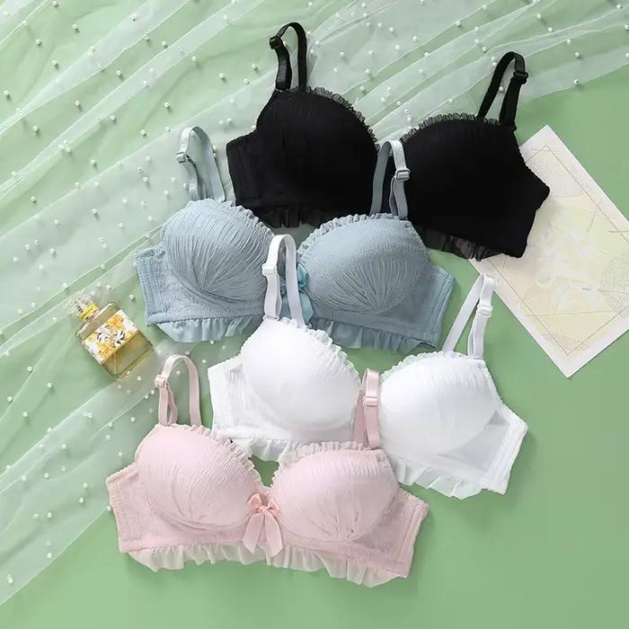 Soutien-gorge sans armatures pour femmes, joli soutien-gorge pour filles, anti-affaissement des sein