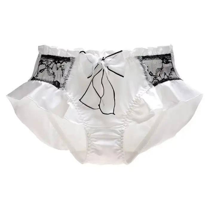 Culottes pour femmes en soie de lait, douces, mignonnes et adorables, style Lolita, avec dentelle, v