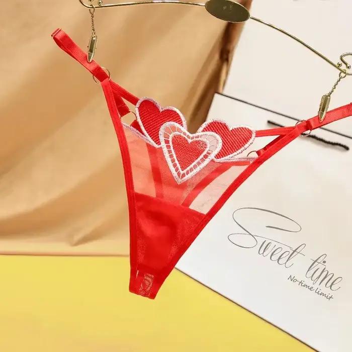 Lingerie sexy pour femmes, sous-vêtements féminins brodés, culottes japonaises taille basse pour fil