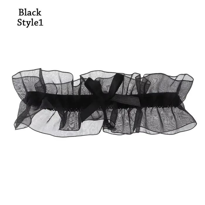 Porte-jarretelles sexy en dentelle élastique pour les cuisses, ceinture de jambe, nœud papillon, acc