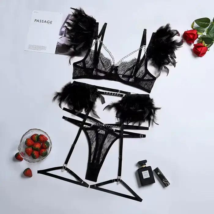 Ensemble de Lingerie Sexy pour femmes, sous-vêtements vulgaire, Langerie Bilizna pour femmes, vêteme