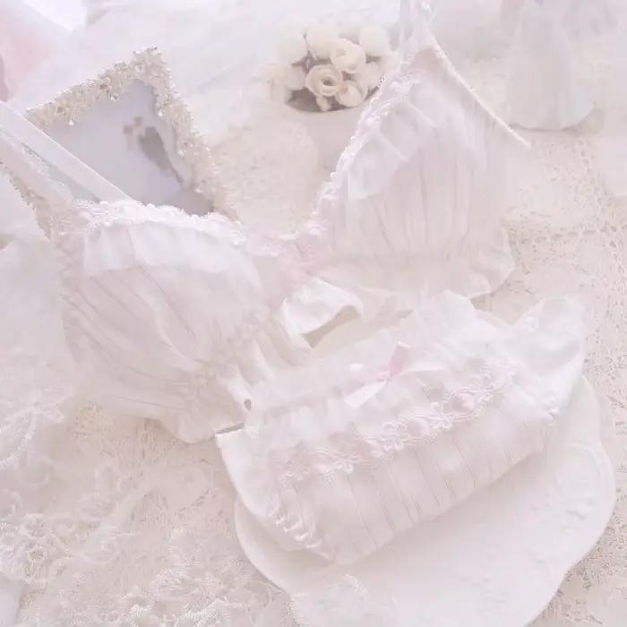 Kawaii sous-vêtements soutien-gorge confortable ensemble de Bikini Lolita fille mignon arc soutien-g