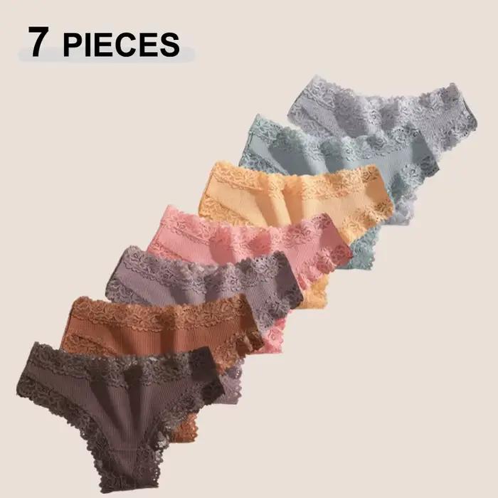 7 pièces/ensemble femmes Sexy dentelle culottes coton sans couture culotte brésilienne femme Sexy ta
