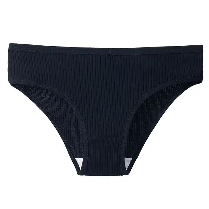 Culotte en coton à rayures pour femmes, sous-vêtements solides et doux, Lingerie confortable pour da