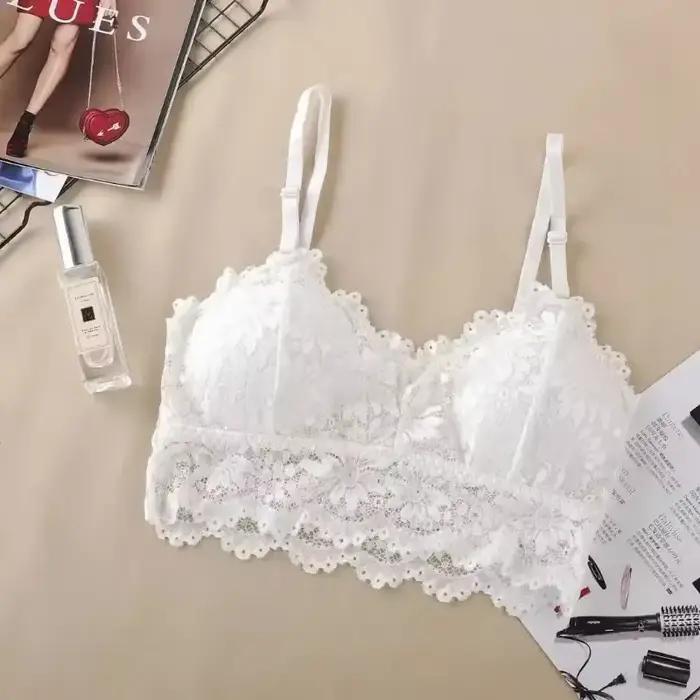 Beau dos soutien-gorge femme mince dentelle soutien-gorge femme sans anneau en acier fronde sangle p